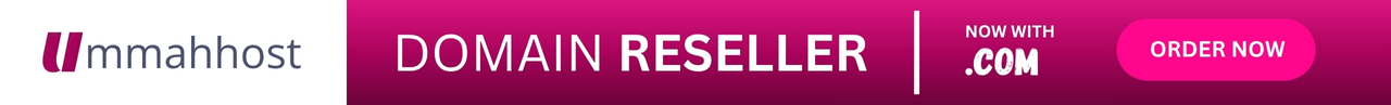 UmmahHost — Domain Reseller (.COM) • Order Now